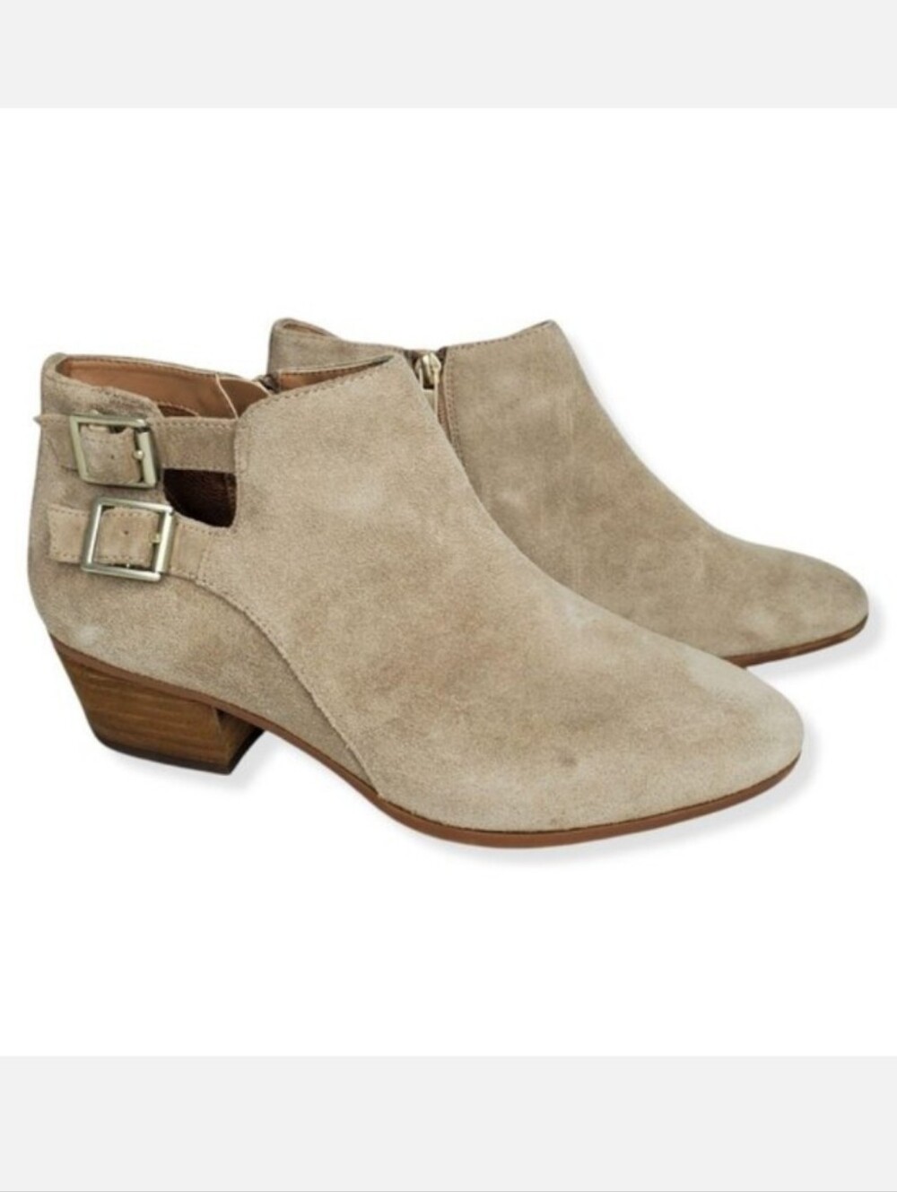 Clarks Spye Astro Ankle Bootie Suede Sand 8 Like New!